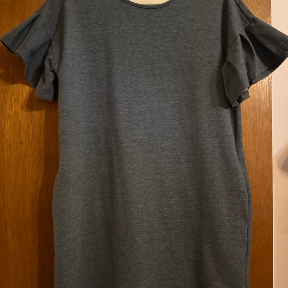 Crescent Heather Gray Knit Dress